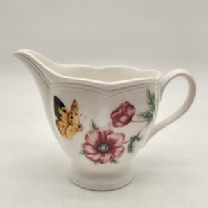 Lenox Butterfly Meadow Creamer Porcelain Louise Le Luyer Floral Butterfly White